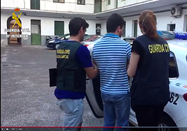 Ángel Benito Moreno durante su detención en 2018 en Talavera de la Reina.