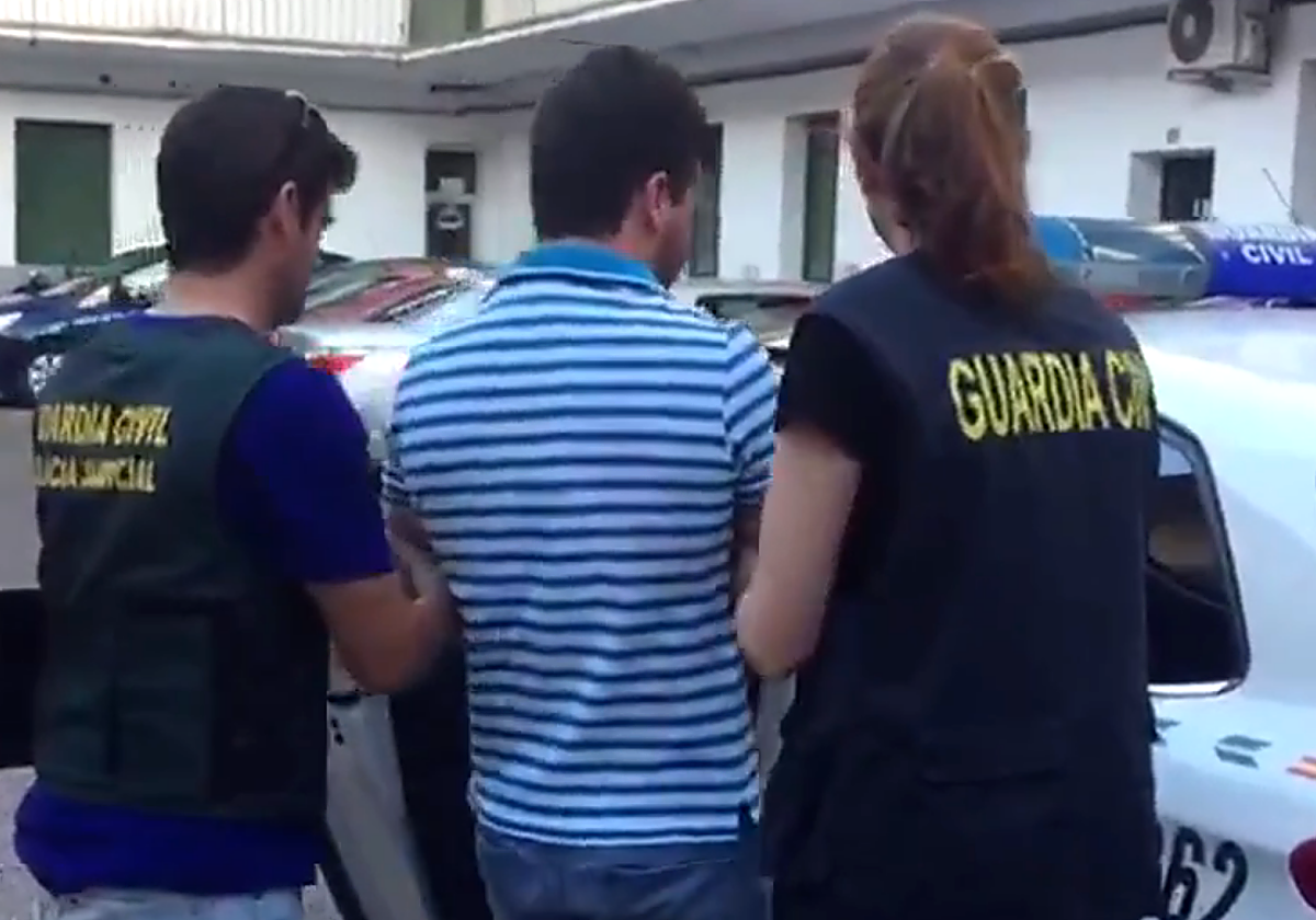 Ángel Benito Moreno durante su detención en 2018 en Talavera de la Reina.