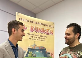 Alberto Belloso, concejal de Juventud, con el organizador de El Búnker.