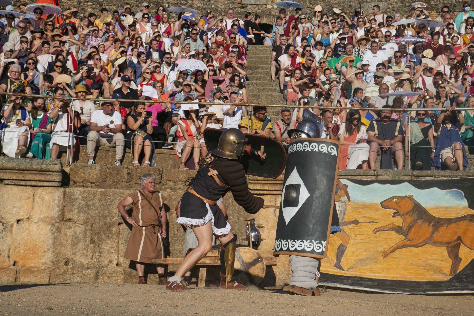 Fotos | Lucha de gladiadores en Emerita Lvdica 2025