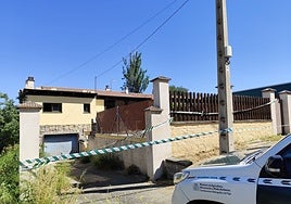 Parte trasera de la vivienda en la que residía la pareja.