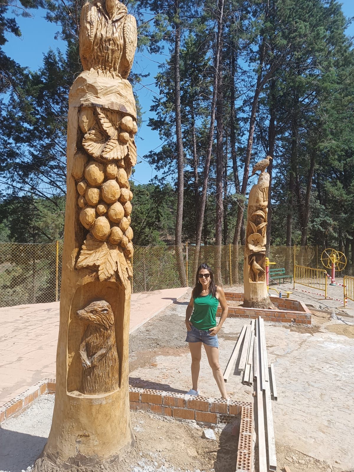 Fotos | Lupe Arévalo, campeona de talla con motosierra