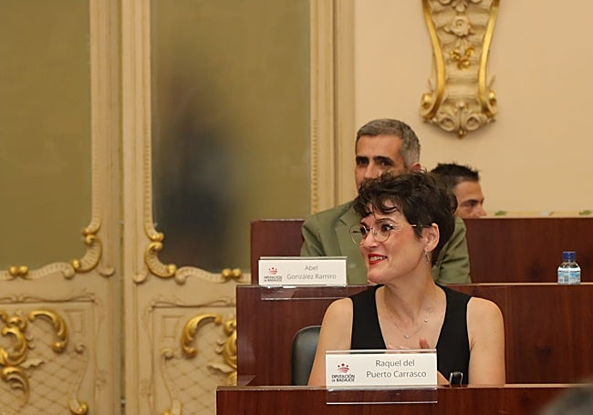 Raquel del Puerto, sentada como vicepresidenta primera de la Diputación por última vez este viernes.