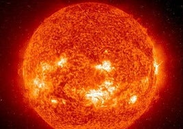 Imagen de la intensa actividad solar