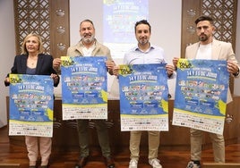 Antonio García, Ricardo Cabezas y Joselu en la presentación del Torneo Internacional Tala Cup.