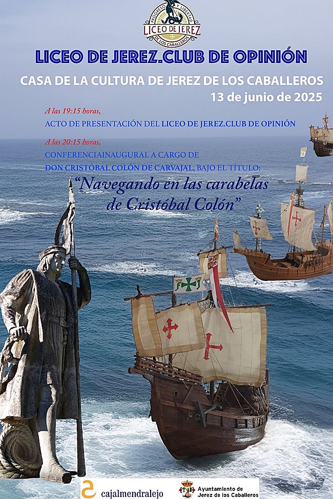 Cartel anunciador de la presentación del Liceo jerezano y de la conferencia inaugural.
