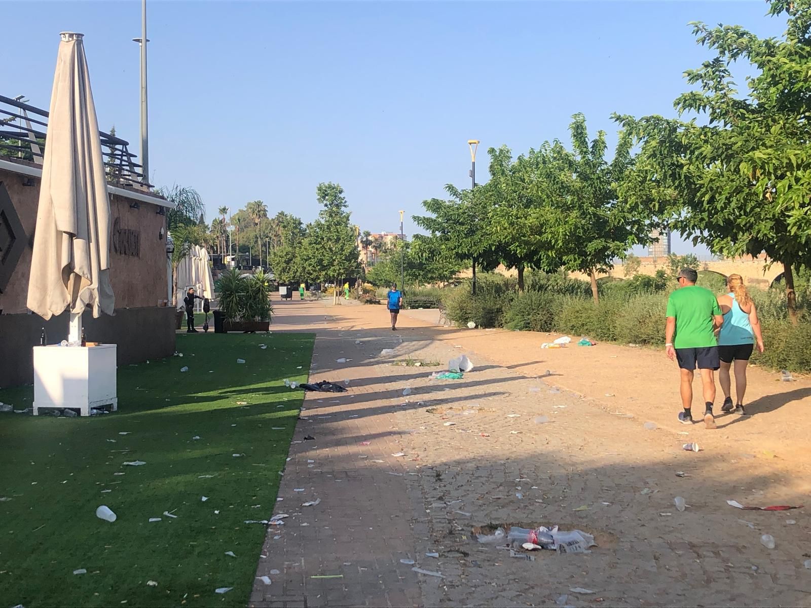 Así amanece el entorno del río Guadiana tras el revuelo de Los Palomos