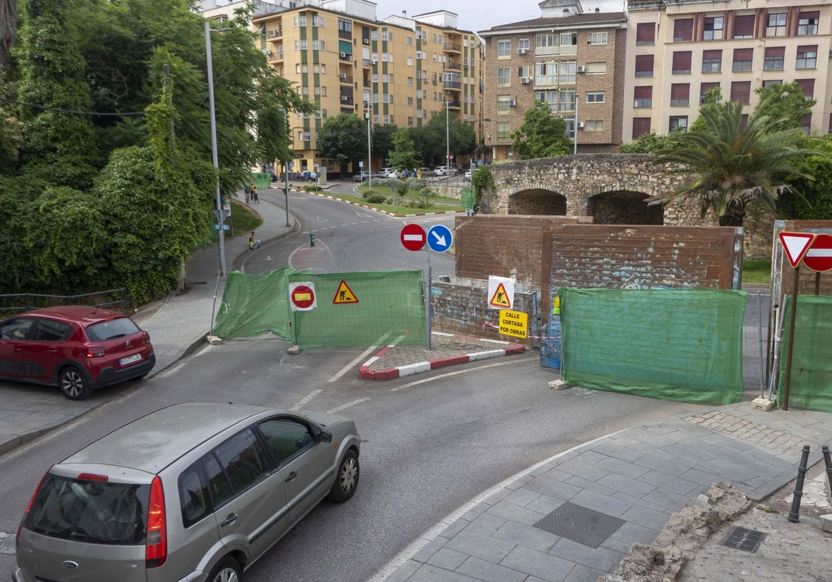 La glorieta de San Francisco, en Cáceres, estará cortada por obras hasta el 21 de julio