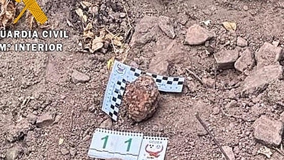 La Guardia Civil desactiva una «granada de mano polaca» en una finca de Puebla de Alcocer