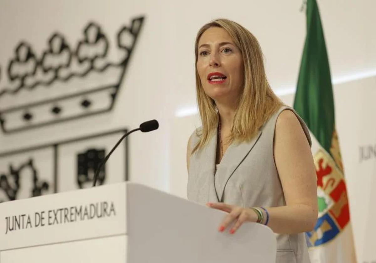María Guardiola, presidenta de la Junta de Extremadura.