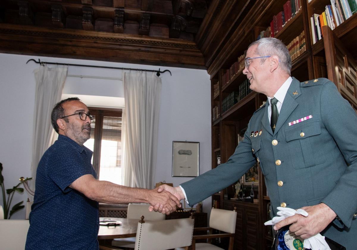Miguel Ángel Morales y Juan JOsé Díaz Caro, en su encuentro este lunes.