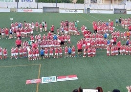 Clausura de la temporadacon todos los equipos de fútbol base del Puerta Palmas.
