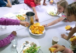 Imagen de archivo de un comedor escolar