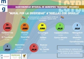Calendario de actividades en la comarca.