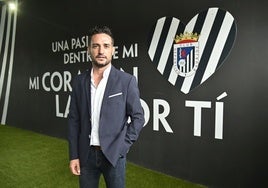 Dupi durante su presentación como director deportivo del Badajoz en 2021.