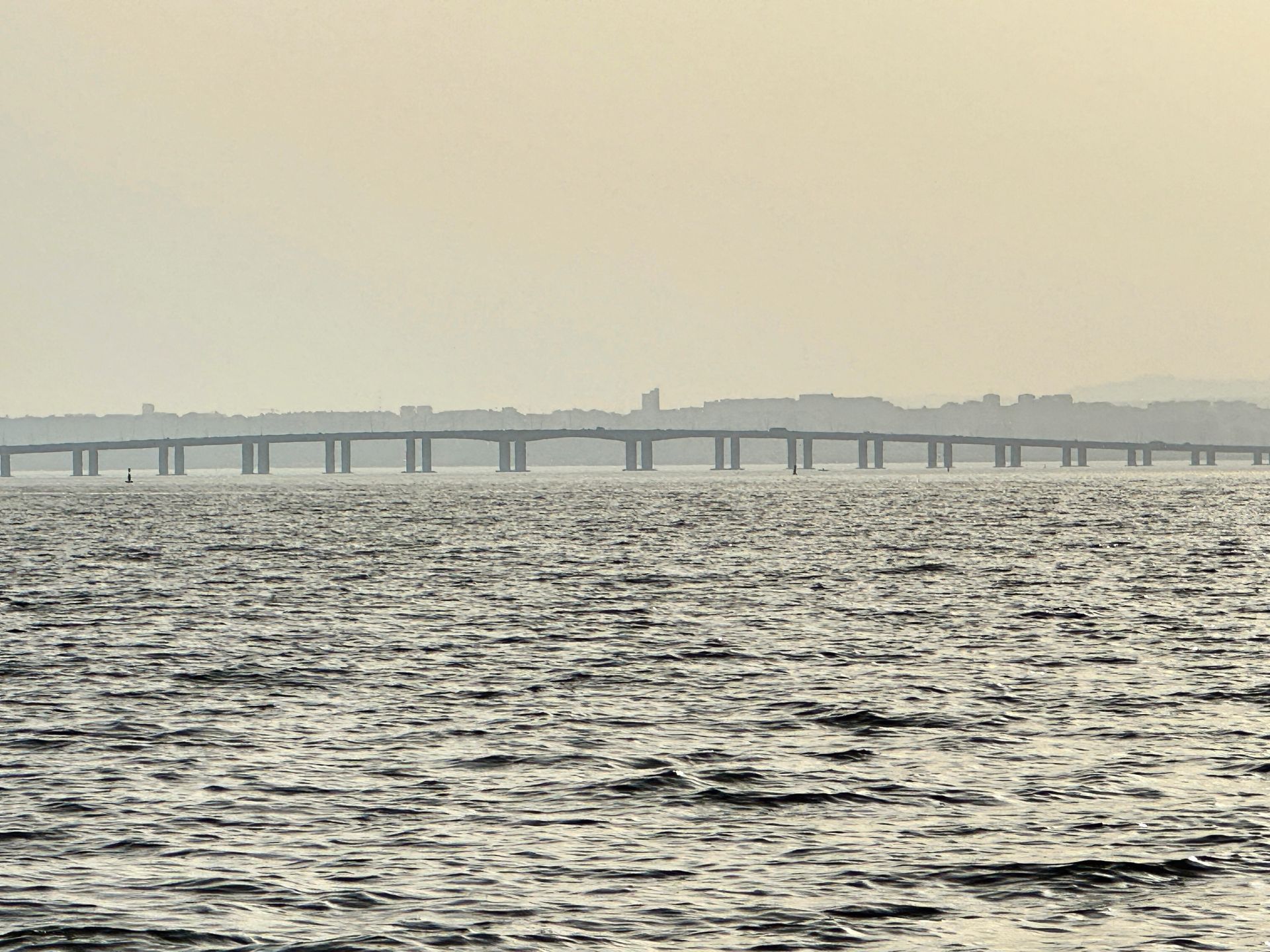 Puente Vasco de Gama desde un barco. 