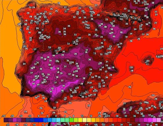 Previsión de temperaturas para los próximos días.