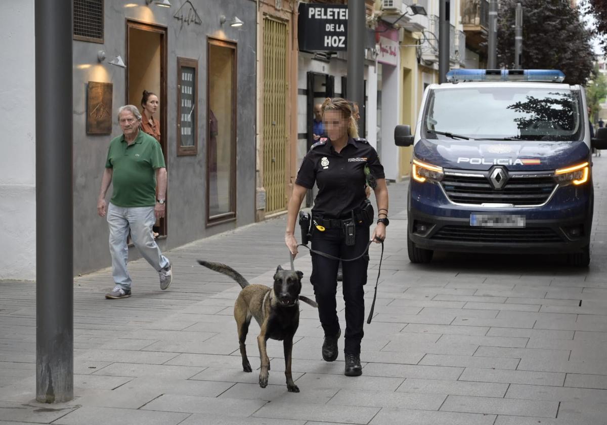 Vigilancia Aduanera registra varias viviendas y una tienda de bisutería de la calle Menacho de Badajoz
