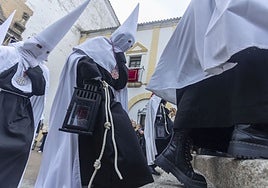 Salida de la procesión de los Estudiantes el pasado viernes Santo.