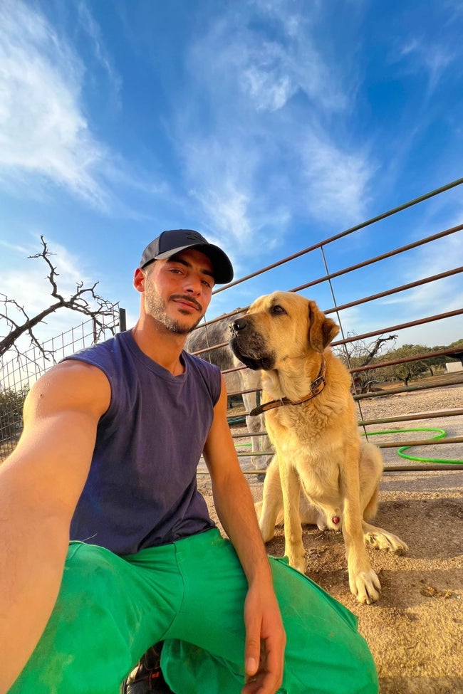 Mohammed durante sus prácticas en Extremadura.