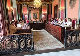 Sesión de pleno en el Ayuntamiento de Trujillo.