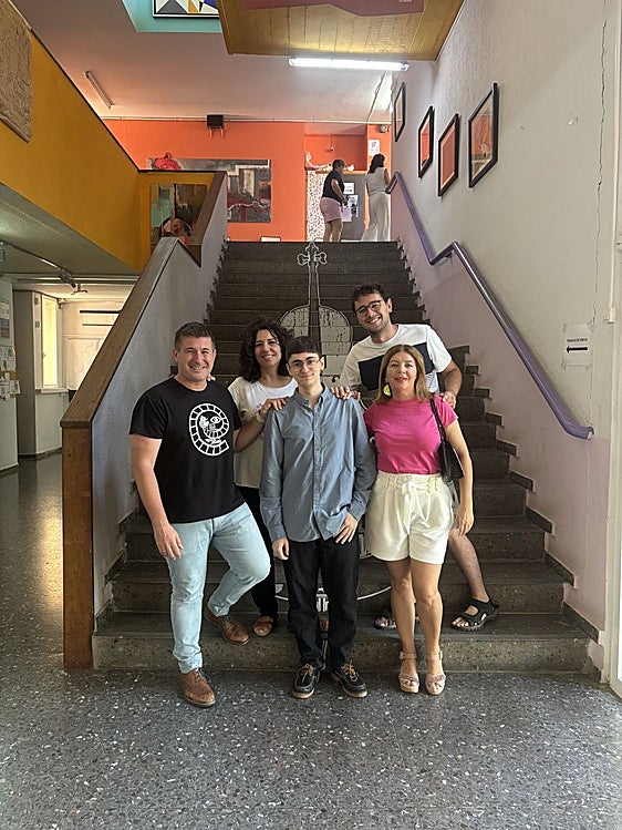 El alumno becado Raúl Arrabal