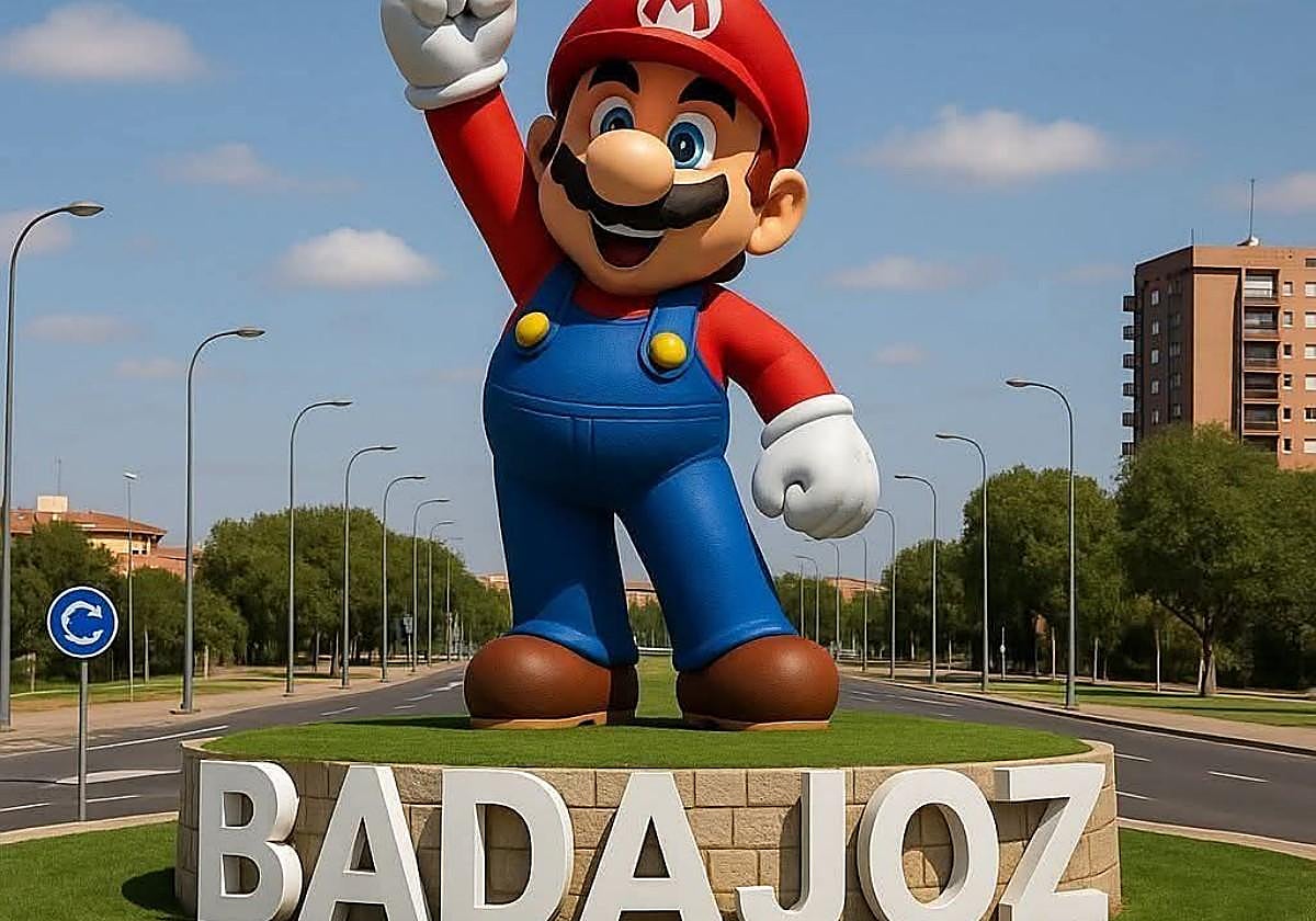 Uno de los memes sobre el robo de la figura de Mario Bros en Badajoz.