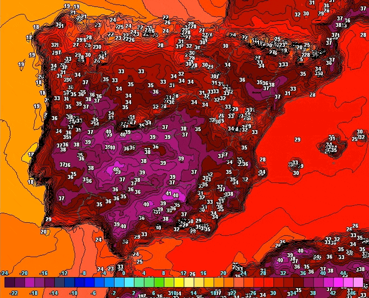 Previsión de temperaturas para los próximos días.