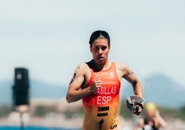 Miriam Casillas durante una prueba en Italia.