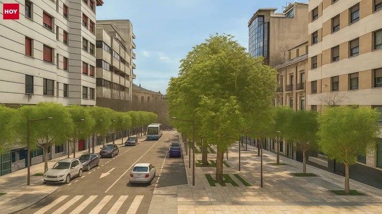 Así será la avenida Virgen de la Montaña de Cáceres tras la reforma