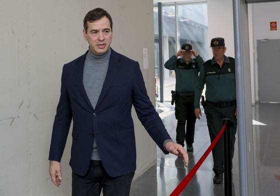 David Sánchez en los juzgados de Badajoz.