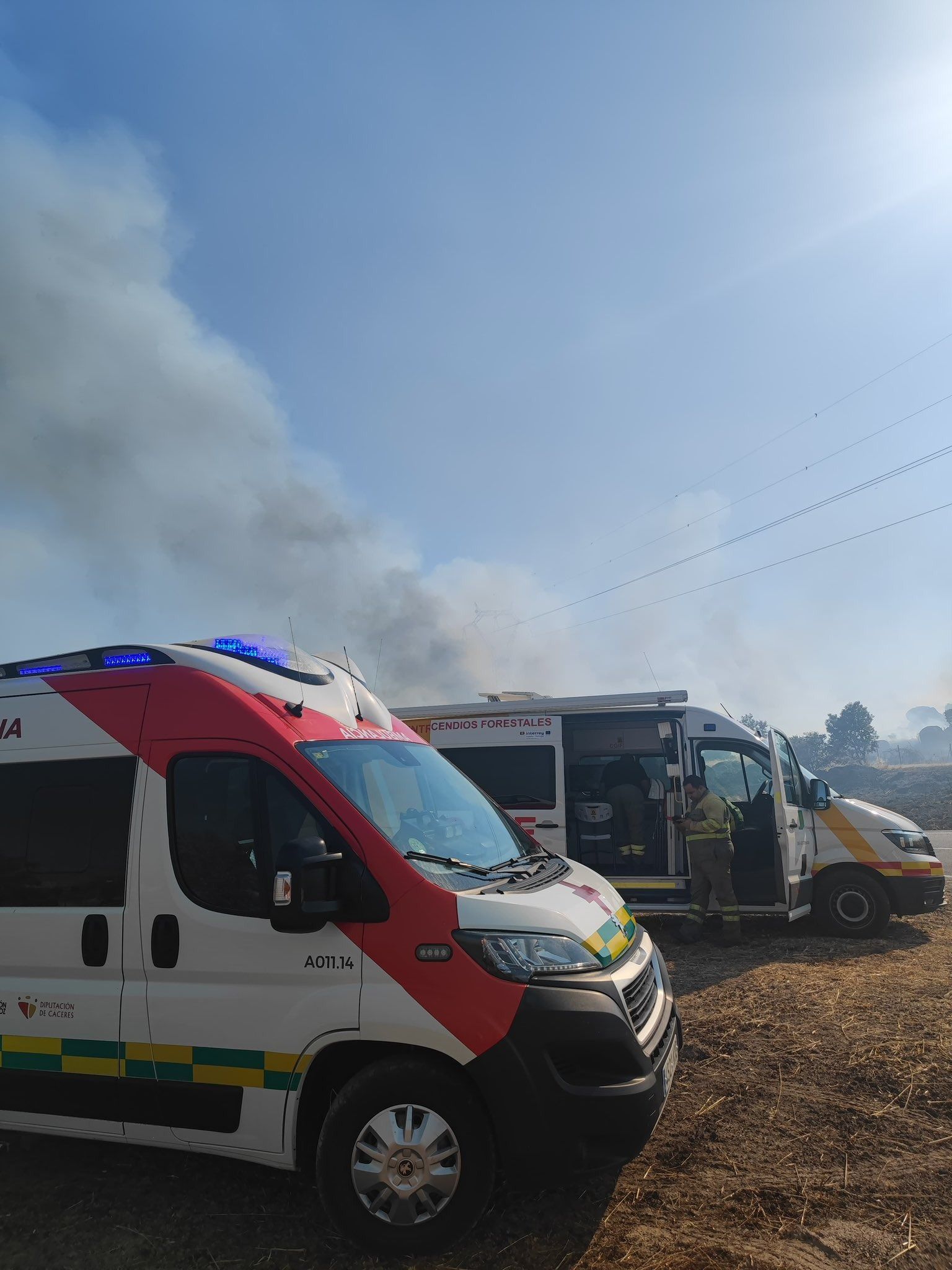 Así ha sido el incendio declarado este miércoles en Trujillo