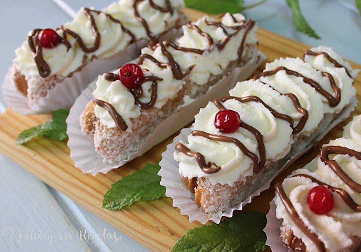 Postre de chocolate y nata