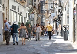 Imagen de archivo de la calle Pintores de Cáceres.