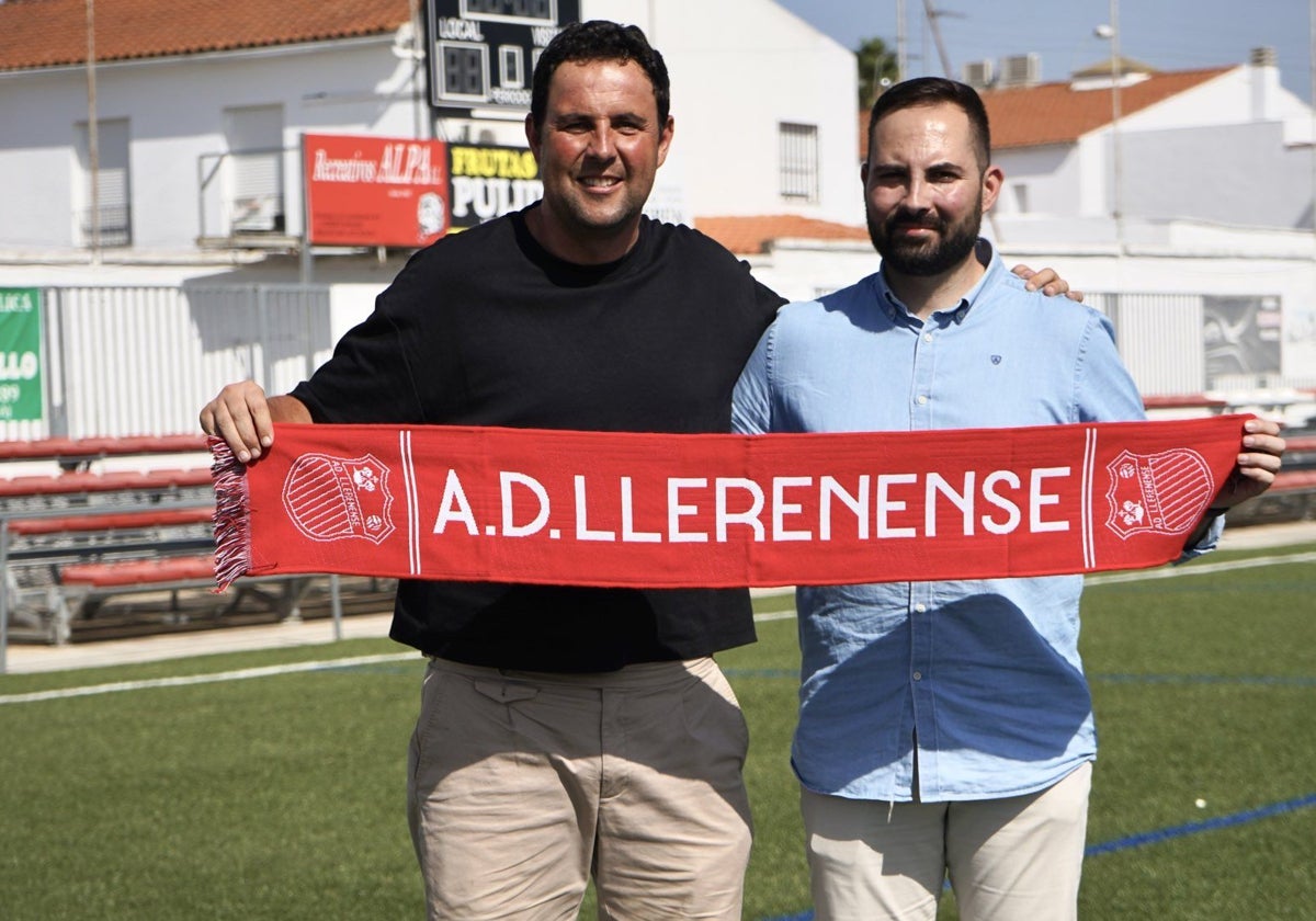 Miguel Ángel Ávila y Javier Cidoncha fueron presentados hace unos días como entrenador y director deportivo del Llernrense.