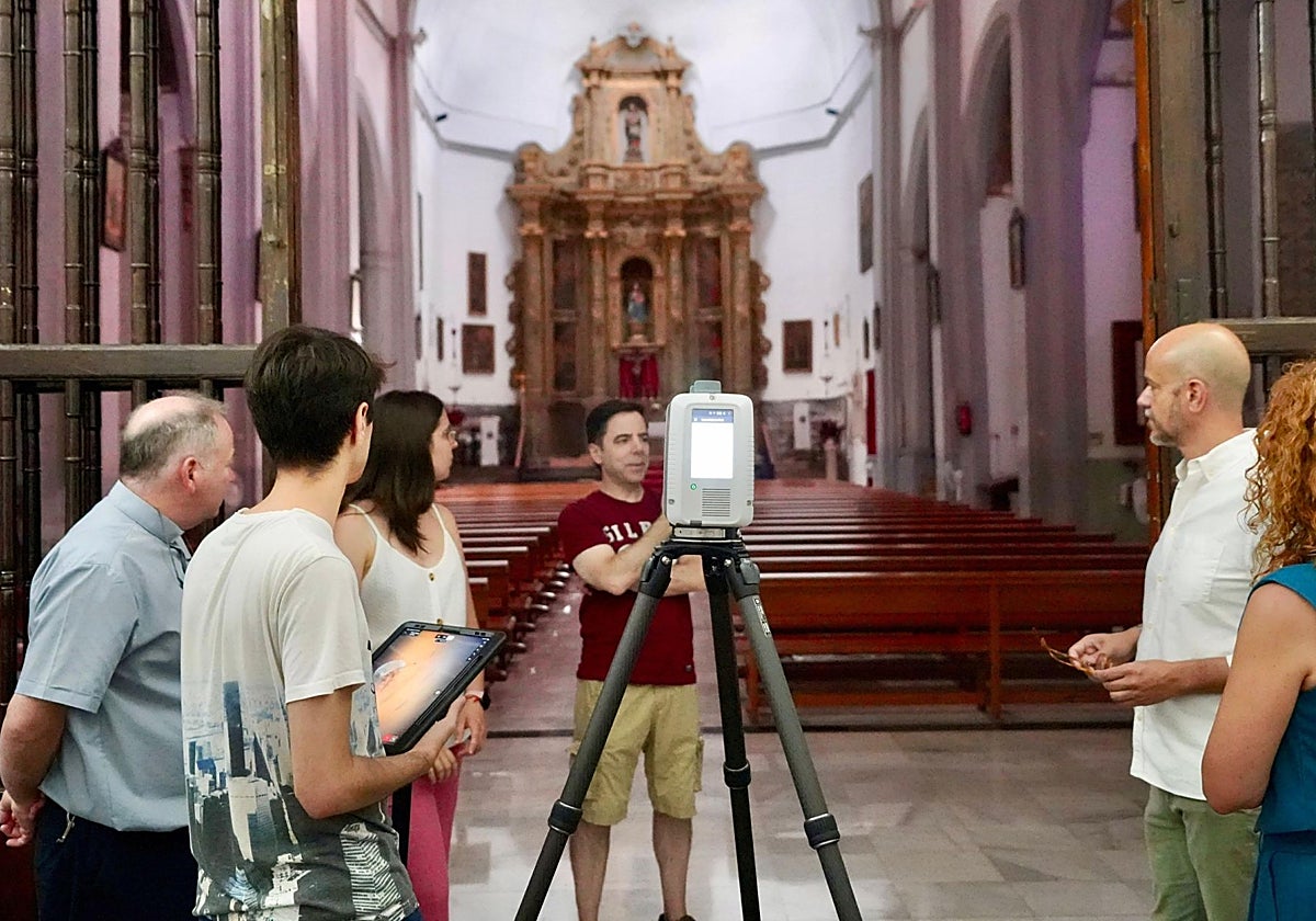 Imágenes del proyecto en el que están escaneando la iglesia.