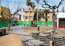 La plaza de Margarita Xirgu, durante unas obras en 2018.