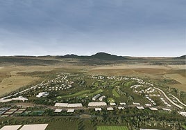 Recreación del proyecto de urbanización en Don Tello, junto a la carretera de Alange.