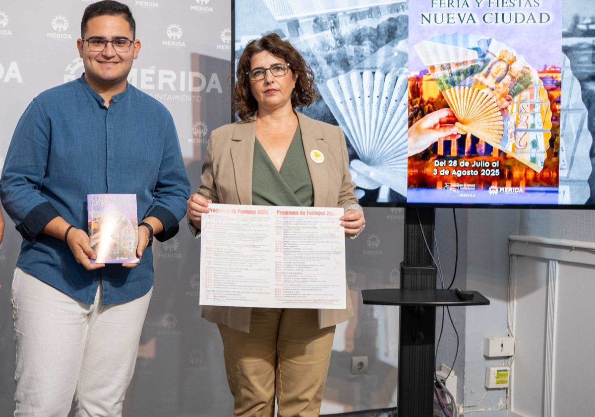 Óscar Rueda y Susana Fajardo, en la presentación de la Semana Cultural de Nueva Ciudad.
