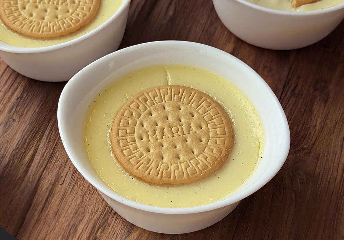Natillas caseras con galleta
