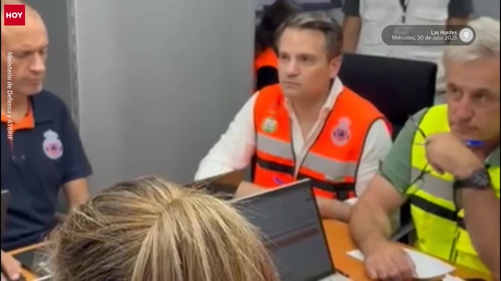 El Cecopi se reúne tras una intensa noche de trabajo en el incendio de Las Hurdes