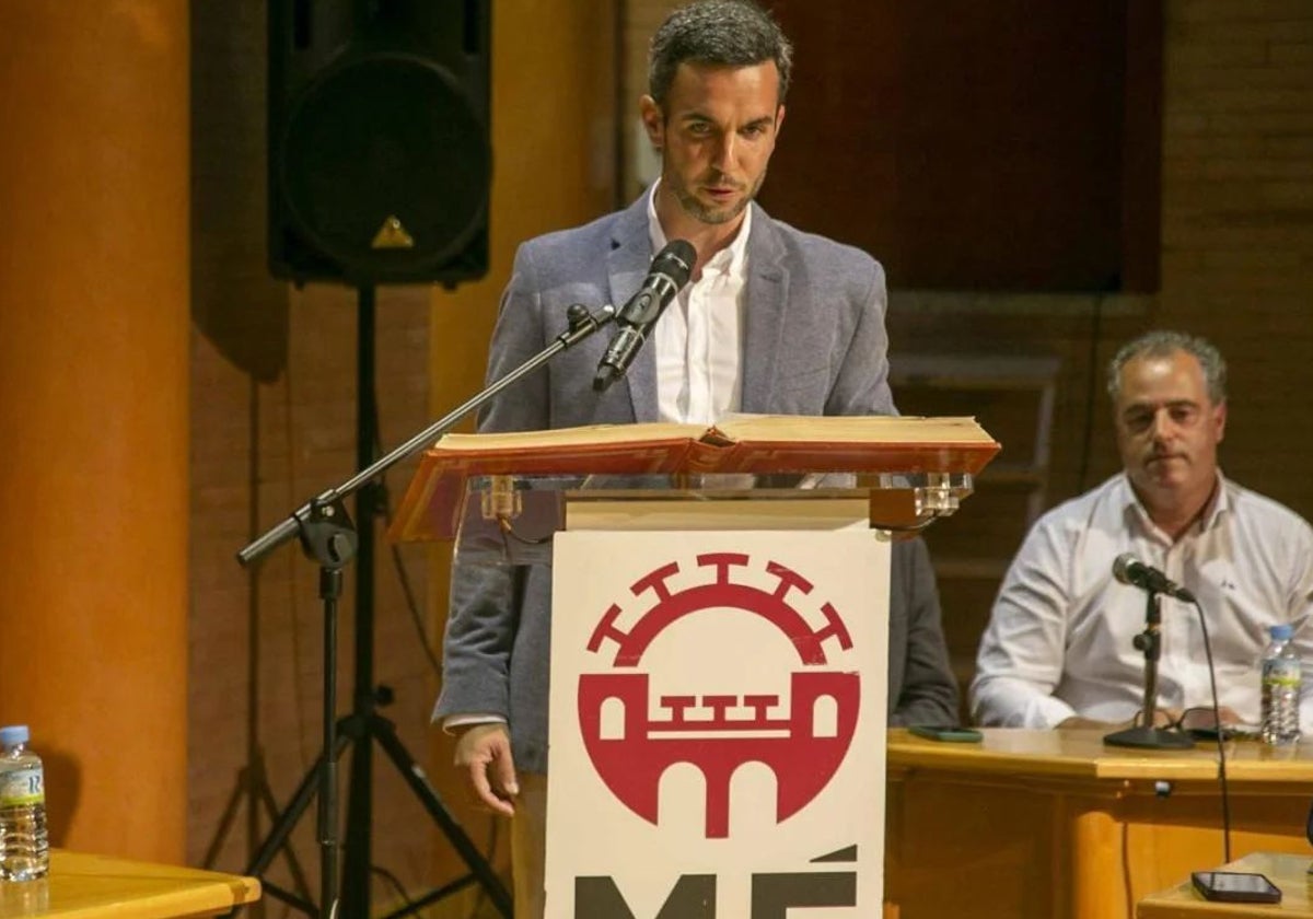 Germán Donoso, en su toma de posesión como edil emeritense en abril del año pasado.