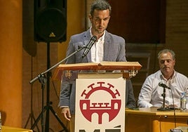 Germán Donoso, en su toma de posesión como edil emeritense en abril del año pasado.