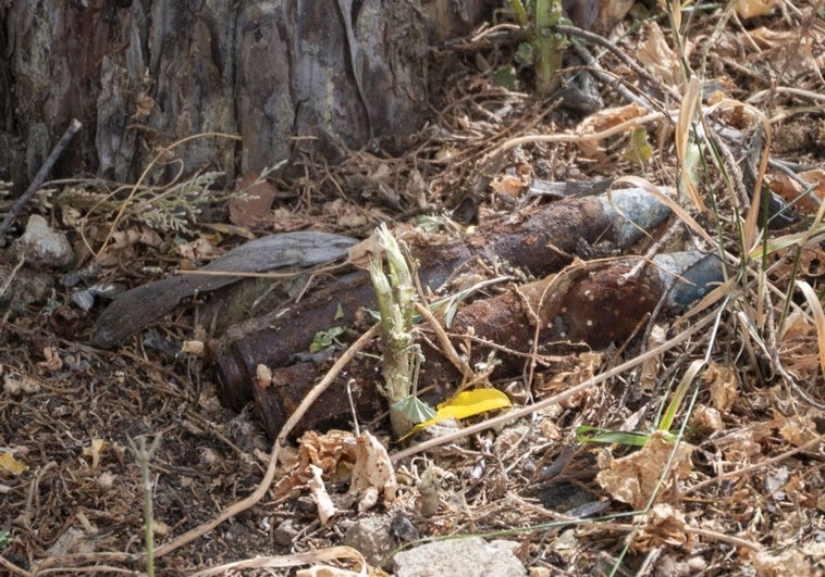 Los explosivos encontrados la semana pasada en un parque de Badajoz.