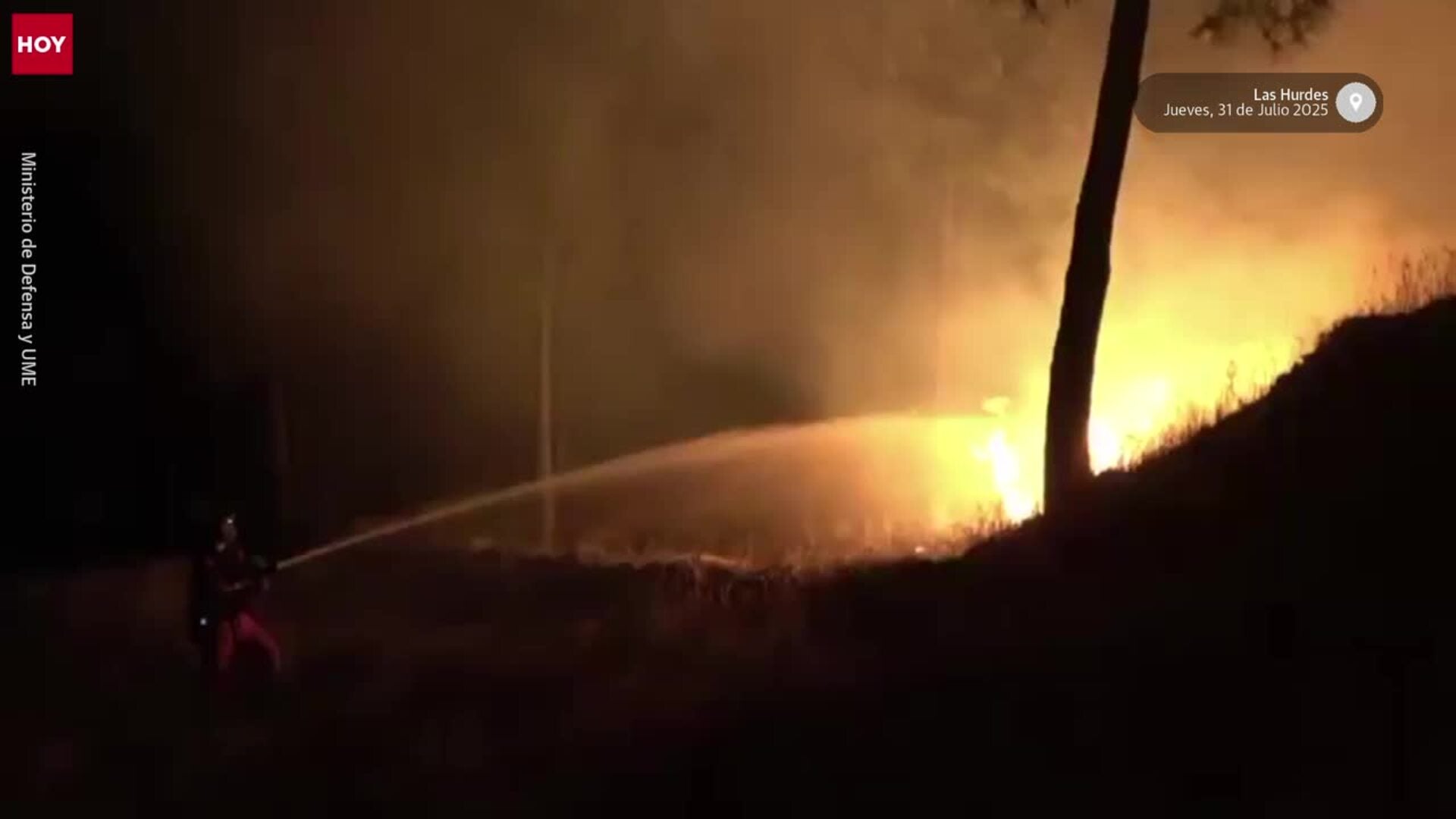 El incendio de Las Hurdes, a vista de dron