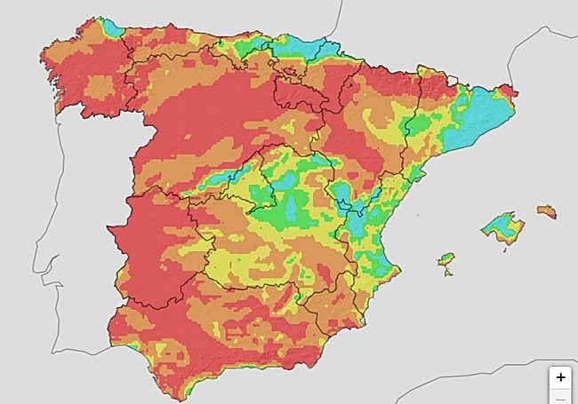 Alerta de incendios para el domingo, según la Aemet.