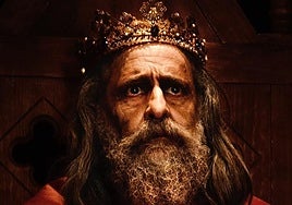 El actor Jesús Lozano, en un momento de la representación de 'Alfonso X, la última cantiga'.