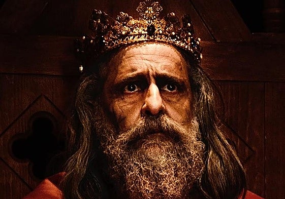 El actor Jesús Lozano, en un momento de la representación de 'Alfonso X, la última cantiga'.