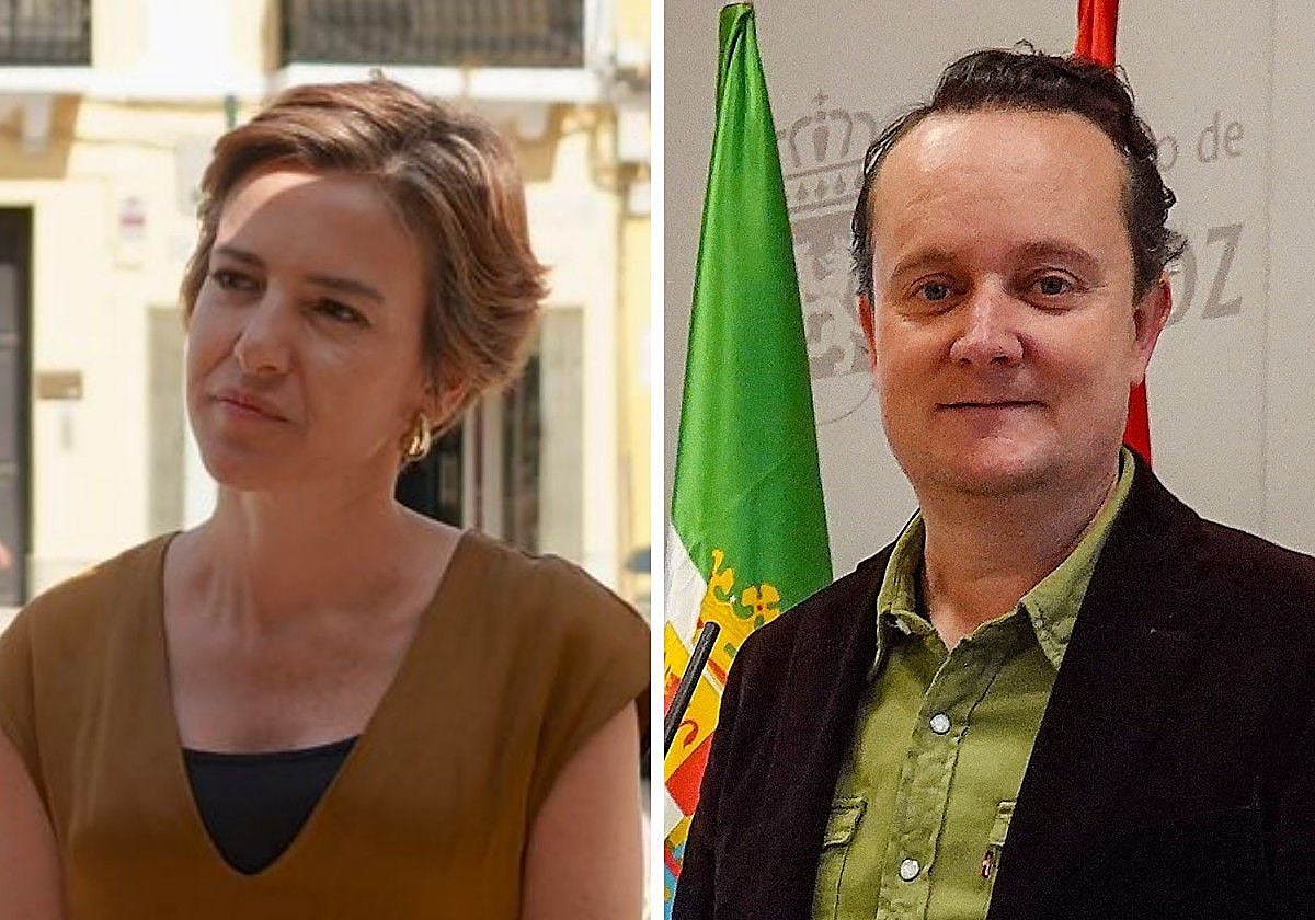 Gema Cortés y Rubén Galea, alcaldes accidentales de Badajoz.