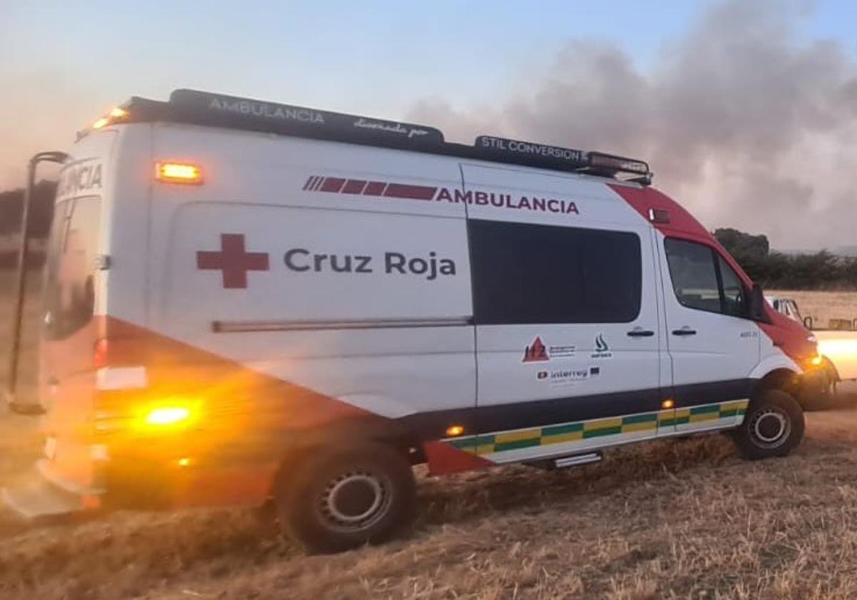 Aumentan a diez los medios aéreos que intervienen en el incendio de Oliva de Mérida